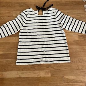 Blue and white striped Talbots top